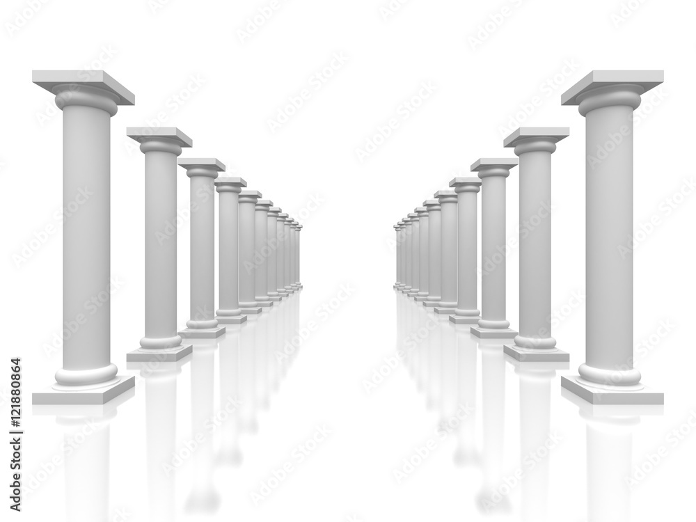 Abstract Column White Architecture Background Abstract Column White Architecture Background