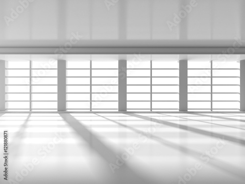 Abstract modern architecture background. Empty Room With Big Win photo