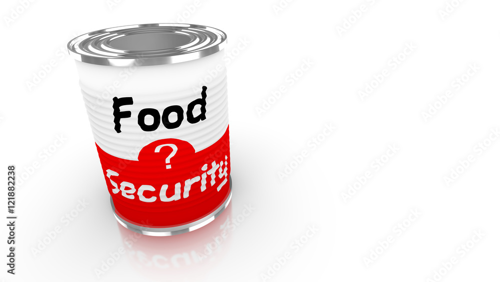 Food security tin can illustration on white Food security tin can illustration on white