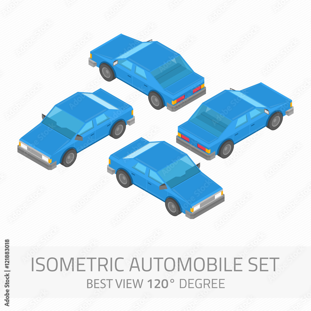 Isometric automobile set. Isometric automobile set.
