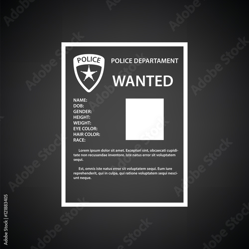 Wanted poster icon