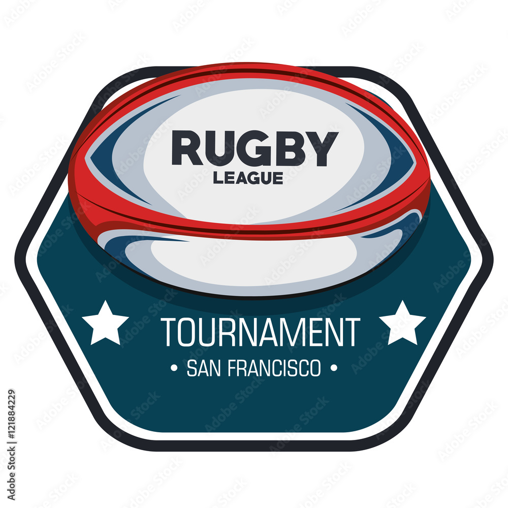 School Labels Rugby rugby league tournament label design vector illustration eps 10 Stock ...