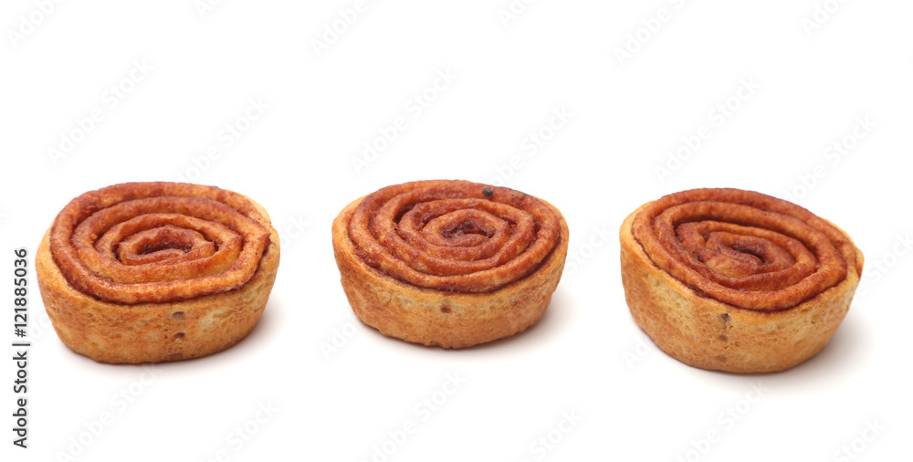 Cinnamon Rolls Isoalted on a White Background Cinnamon Rolls Isoalted on a White Background