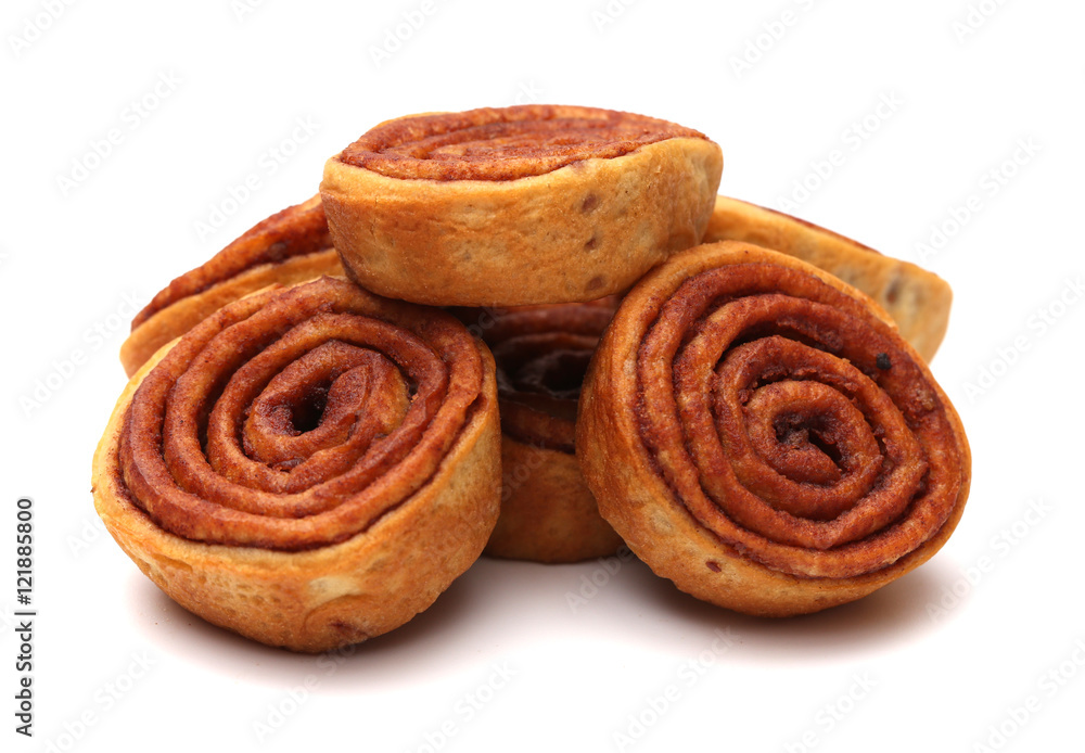 Cinnamon Rolls Isoalted on a White Background