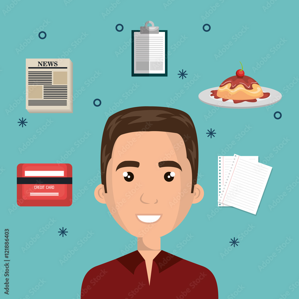 cartoon man face multitask design vector illustration eps 10 cartoon man face multitask design vector illustration eps 10