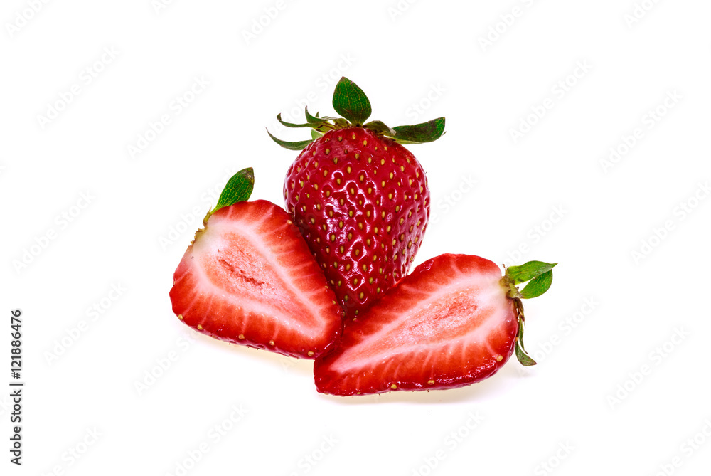 Fresh strawberry isolated on white background