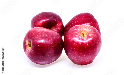 Obraz na płótnie Fresh red apple isolated on white background. w salonie