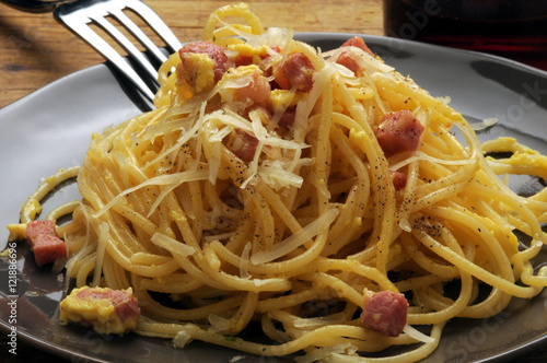 Καρμπονάρα Карбонара 培根蛋麵 Pasta alla Pâtes à la carbonara Spaghetti 카르보나라 Cucina italiana Ẩm thực Ý Итальянская кухня Italienska köket Gastronomía de Italia Italienische Küche Italian cuisine photo