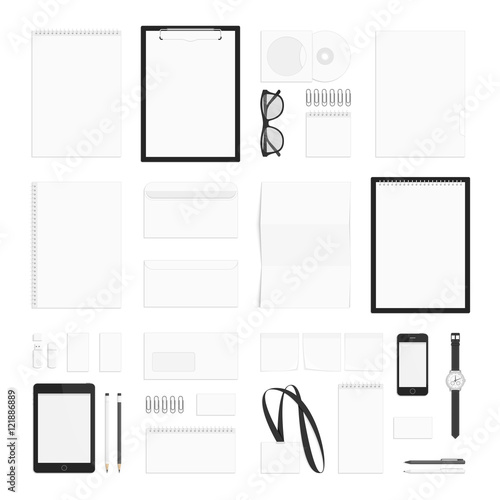 Blank corporate identity elements big set.