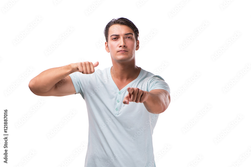 Young handsome man isolated on the white background Young handsome man isolated on the white background