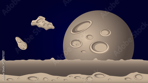 Layered and seamless space game vector background. Parallax ready