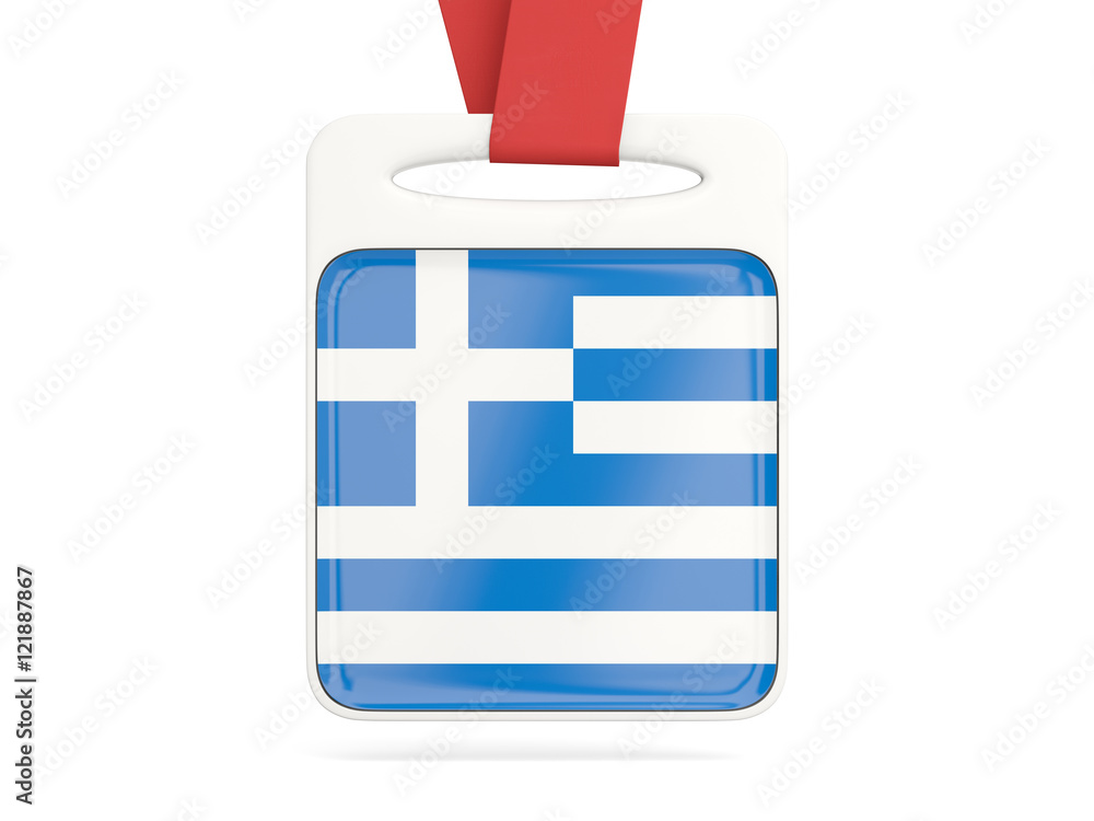 Flag of greece, square card Flag of greece, square card