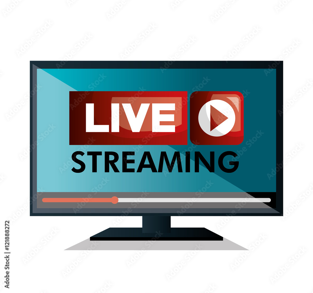 monitor pc live streaming design graphic vector illustration eps 10 monitor pc live streaming design graphic vector illustration eps 10