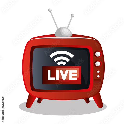 tv video play live streaming graphic vector illustration eps 10