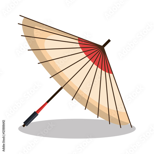 umbrella icon japanese graphic vector illustration eps 10