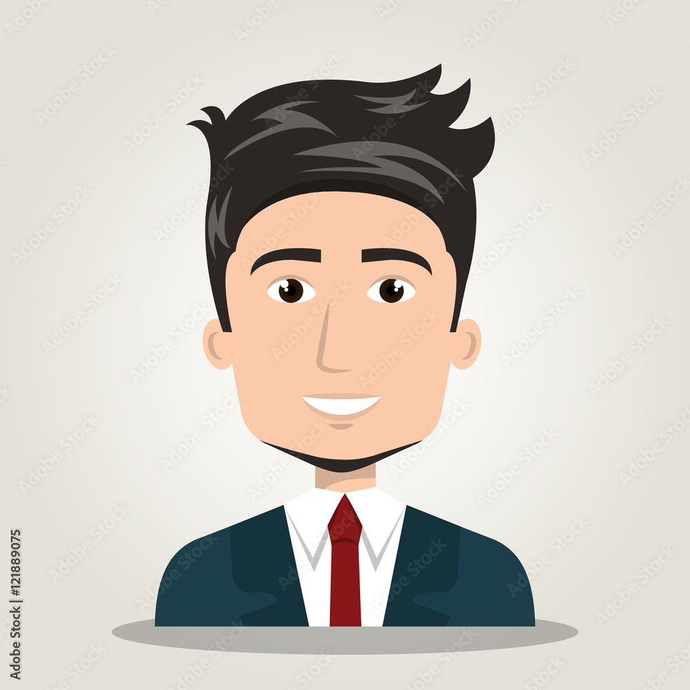 cartoon man elegant human resources vector illustration cartoon man elegant human resources vector illustration