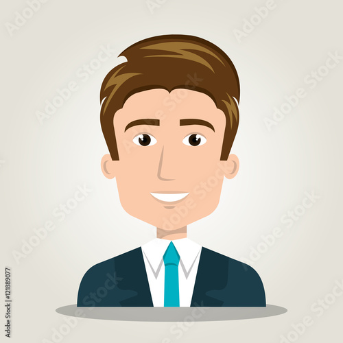 cartoon man elegant human resources vector illustration