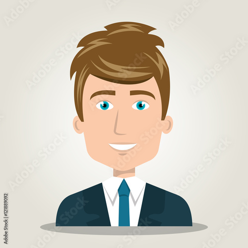 cartoon man elegant human resources vector illustration