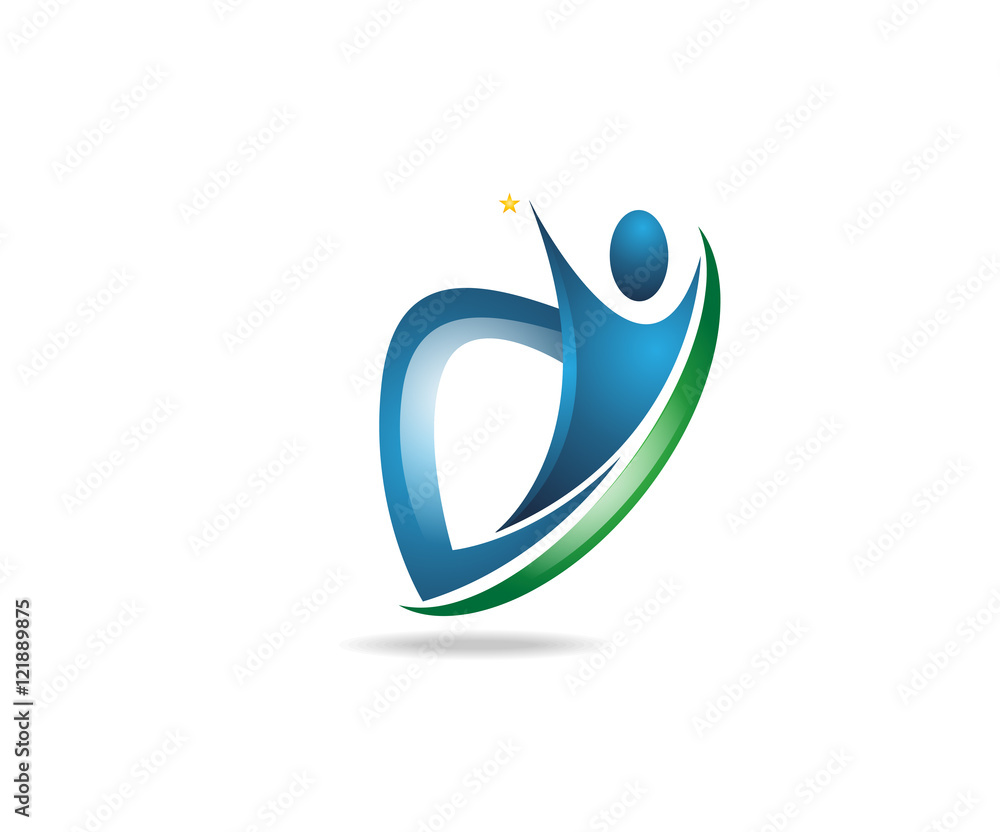 Obraz premium human success logo