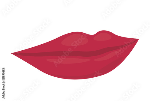 Mouth cartoon icon. Female sexy and lips theme. Colorful design. Vector illustration