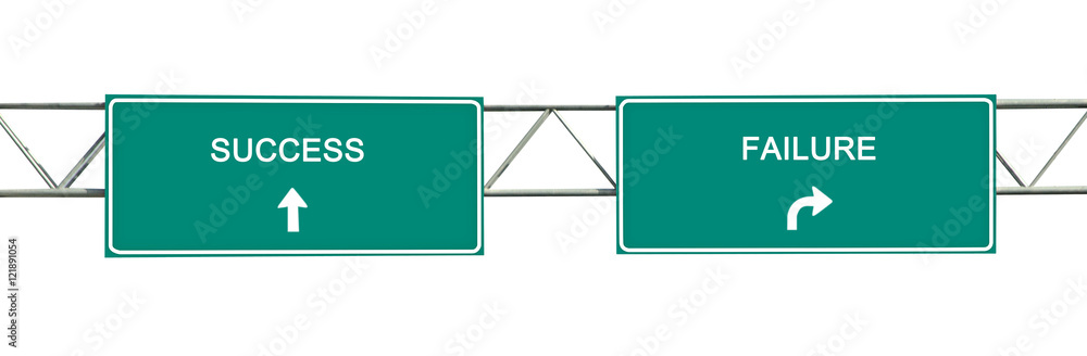 Road signs to success and failure Stock Photo | Adobe Stock