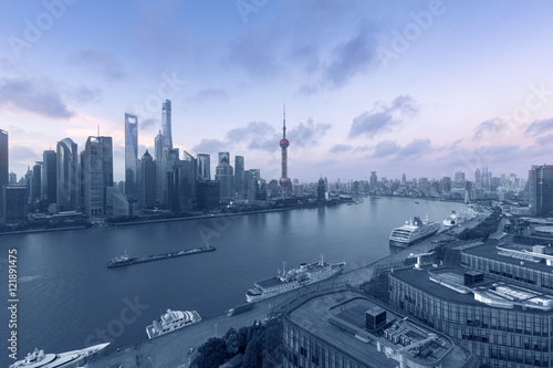 Photography China Shanghai skyline in the morning