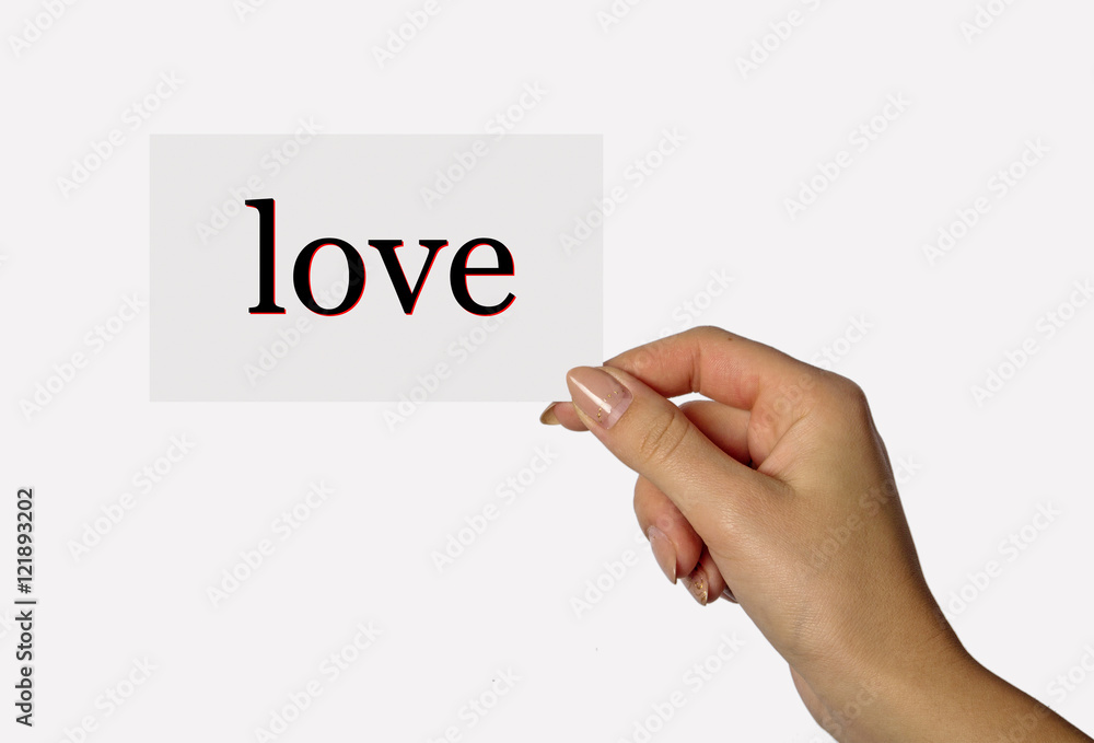 Blank card in woman hand isolated on white background Blank card in woman hand isolated on white background