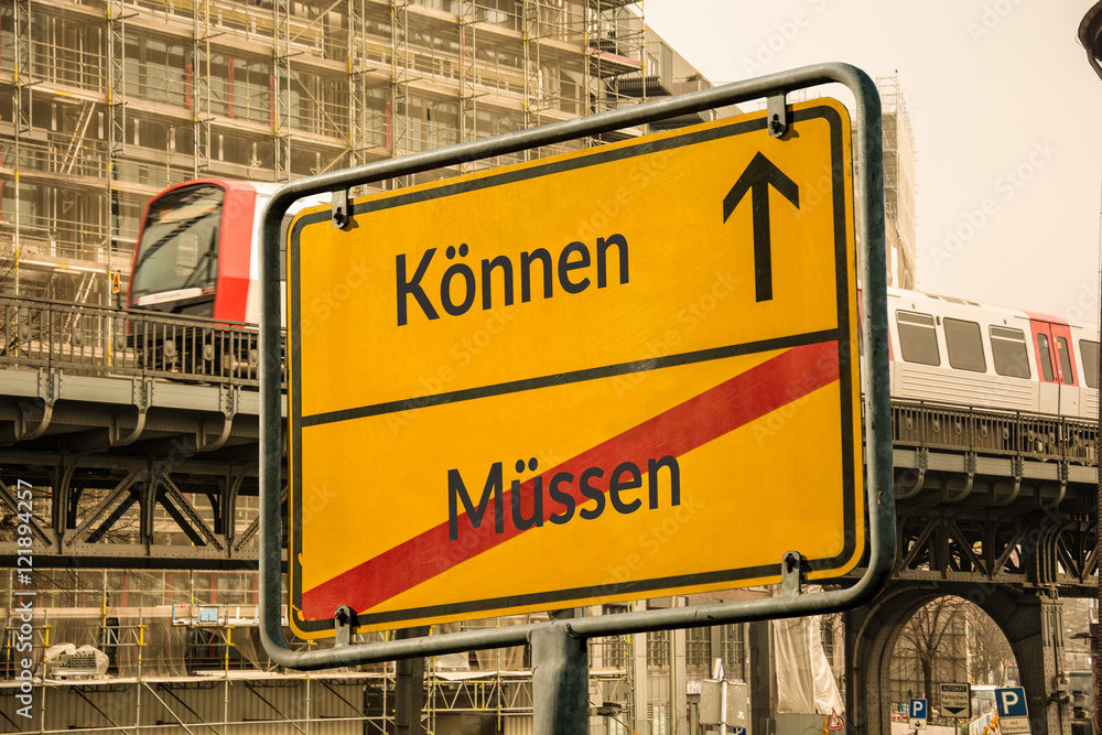 Obraz premium Schild 113 - Können