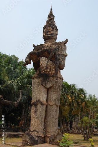 Dharmapala - Guardian of the Dharma and Buddhist Doctrine - a deity protecting the Buddhist teachings, as well as those who practice the Dharma. Vientiane, Laos 