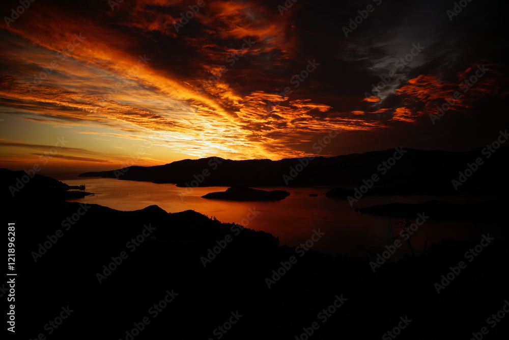 Firy Sunrise Clouds Bay