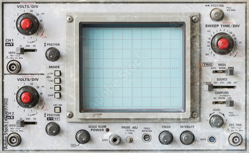 Old oscilloscope, technical equipment