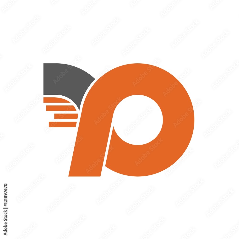 P letter initial for shop logo design P letter initial for shop logo design