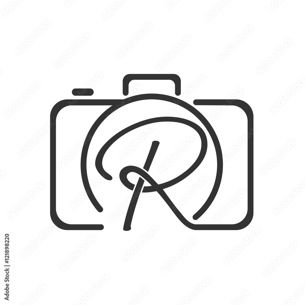 R photography logo design Stock Vector | Adobe Stock