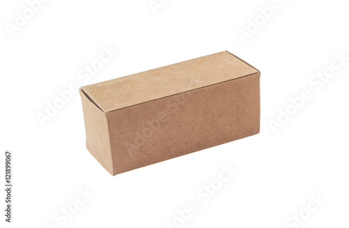 Cardboard box isolated on the white background. This has clippin