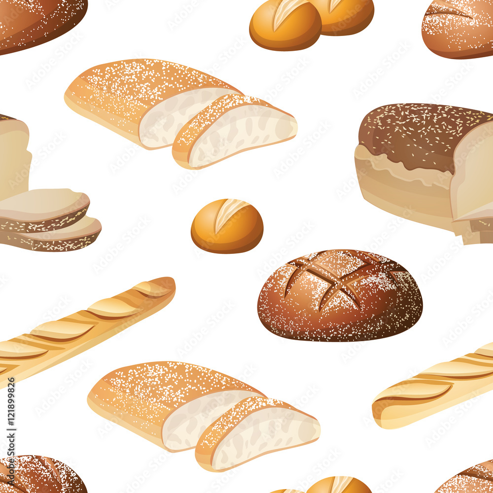 fresh bread vector seamless pattern fresh bread vector seamless pattern