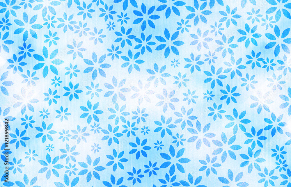 Blue flowery backdrop