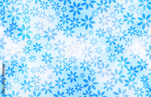 Blue flowery backdrop