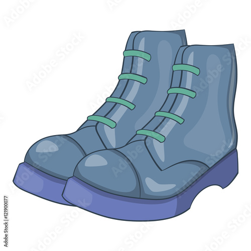 Mens boots icon in cartoon style isolated on white background. Wear symbol vector illustration