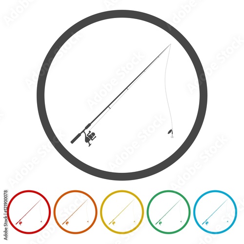 Fishing rod. illustration.