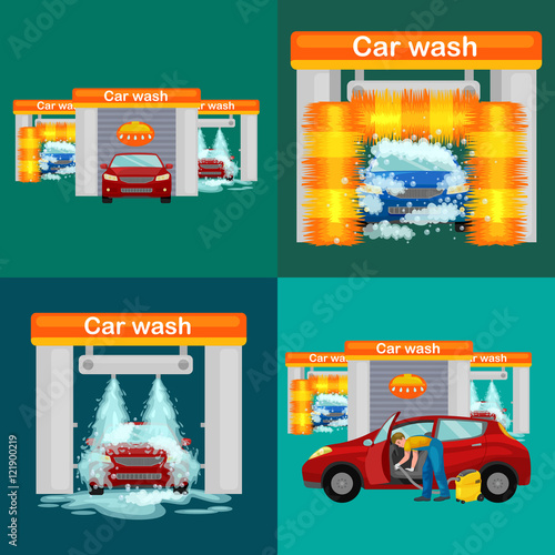 car wash services, auto cleaning with water and soap