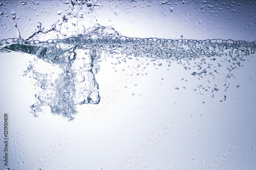Clear water on a monochromatic background, abstraction
