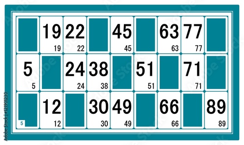 Carton de loto numéro 5 