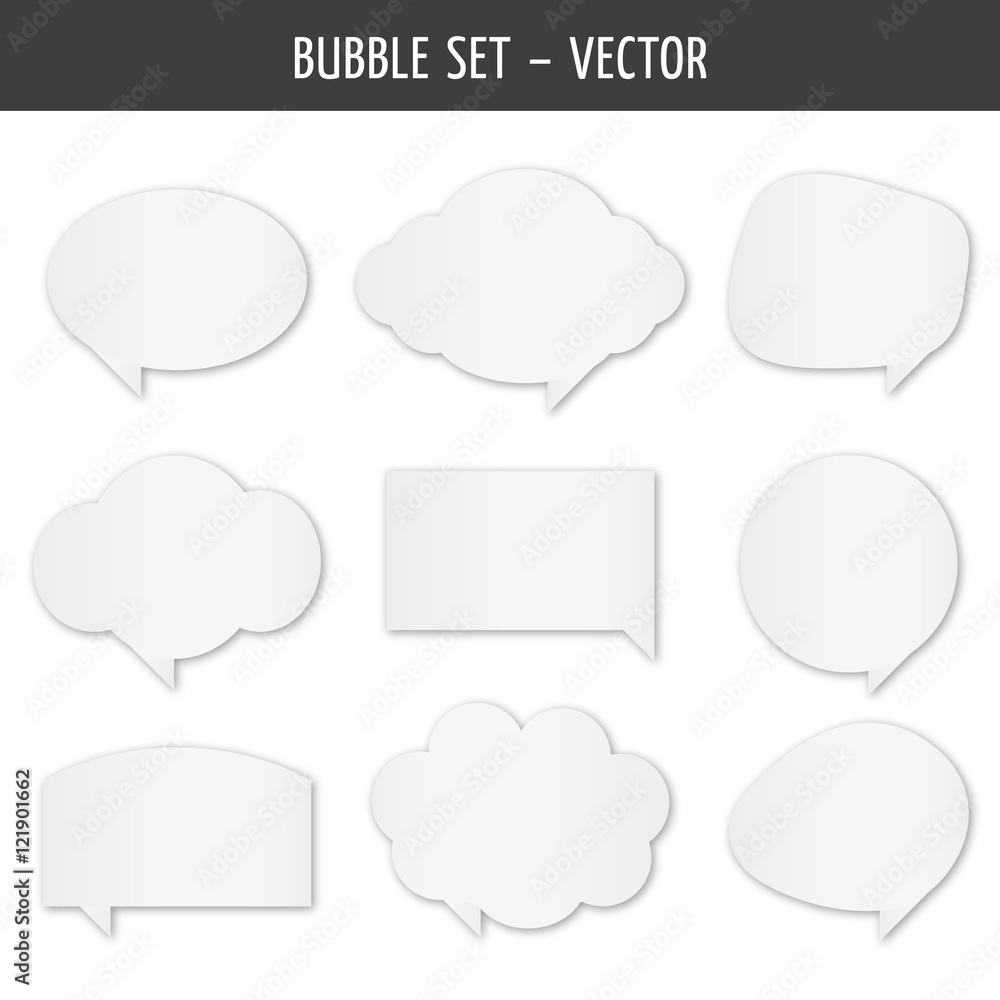set sprechblasen weiss set sprechblasen weiss