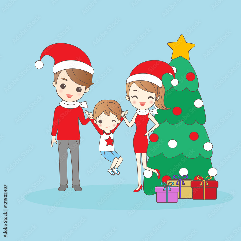 christmas cartoon family christmas cartoon family