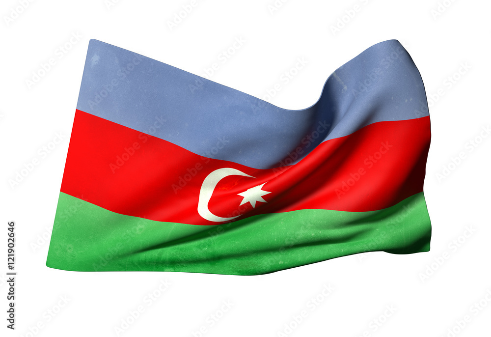 3d rendering of a Azerbaijan flag 3d rendering of a Azerbaijan flag