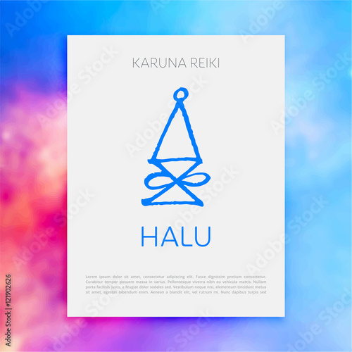Sacred geometry. Reiki symbol. The word Reiki is made up of two Japanese words, Rei means 'Universal' - Ki means 'life force energy'.