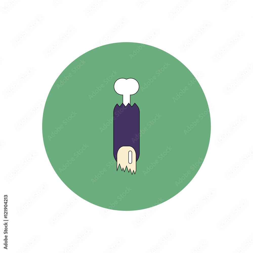 Vector illustration in flat design Halloween icon zombie undead finger Vector illustration in flat design Halloween icon zombie undead finger