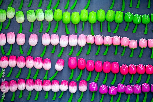 Magnets exposure tulip-shaped to Bloemenmarkt Amsterdam