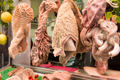 raw tripe at italian market