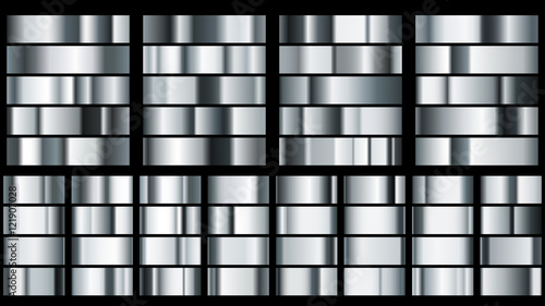 Set of silver metal gradients